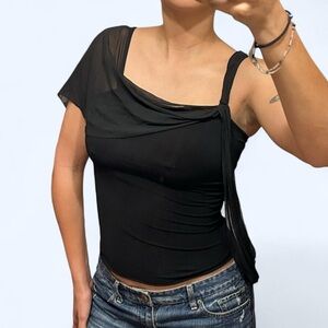 Y2K Goth Black Tank Top by Arden B!